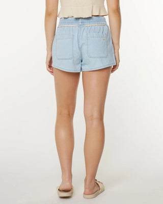 Roxy Women's Paddle On Shorts - Beached Wash Denim