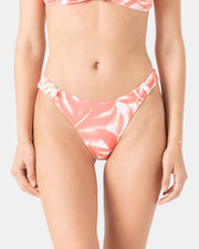 Roxy Women's Palm Haze Knotted Scoop Cheeky Bikini Bottom - Coralmul