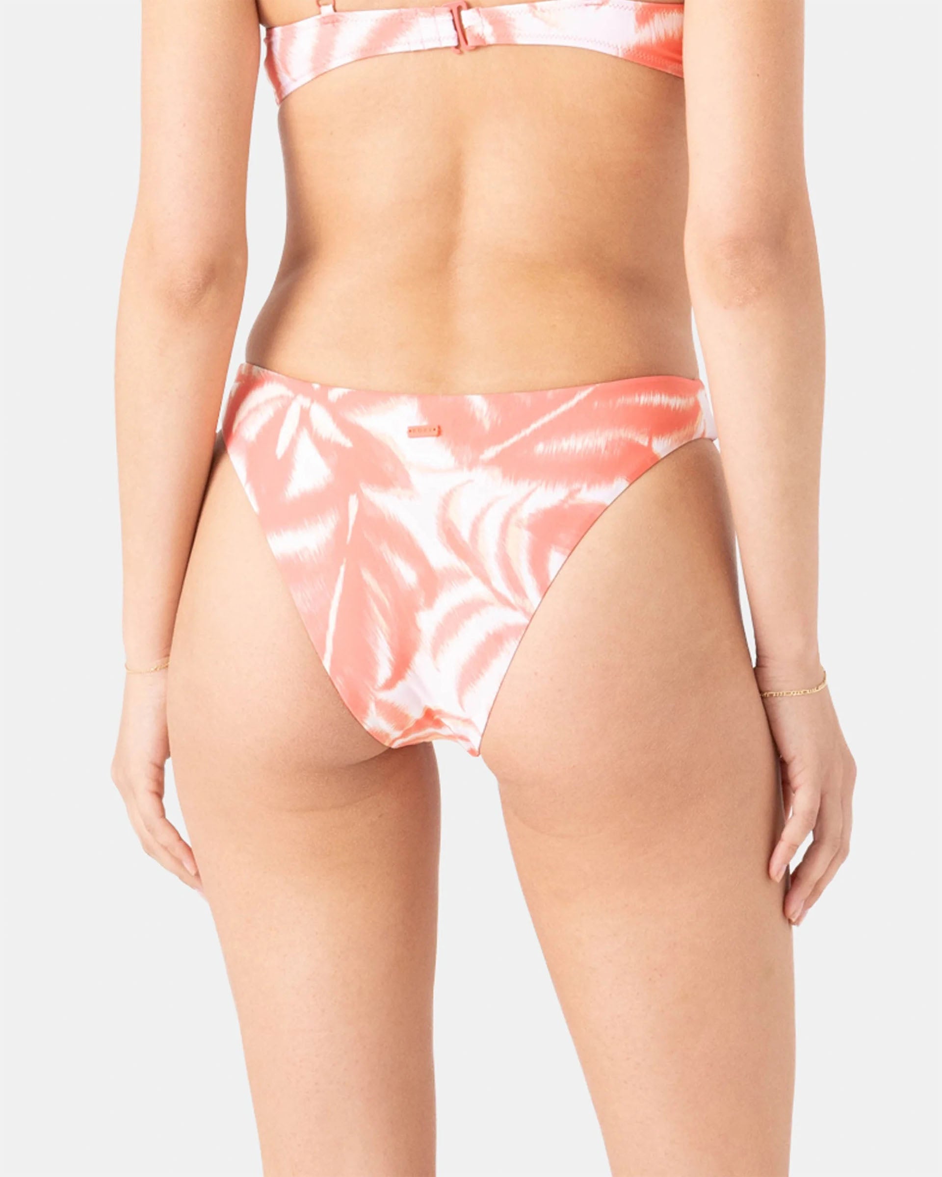 Roxy Women's Palm Haze Knotted Scoop Cheeky Bikini Bottom - Coralmul