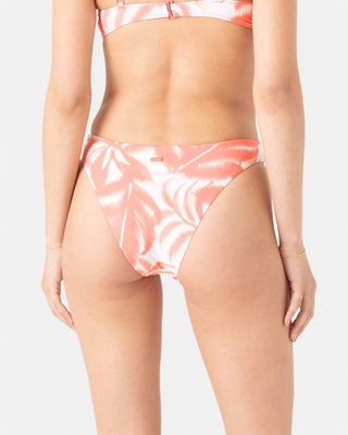 Roxy Women's Palm Haze Knotted Scoop Cheeky Bikini Bottom - Coralmul