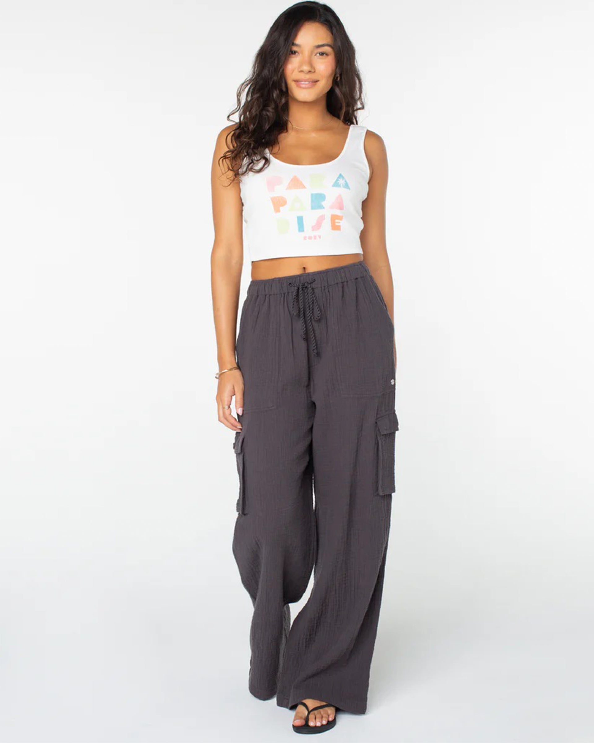 Roxy Women's Precious Cargo Beach Pants - Phantom