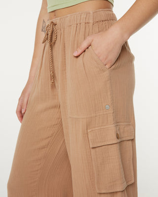 Roxy Women's Precious Cargo Solid Pants - Praline Solid