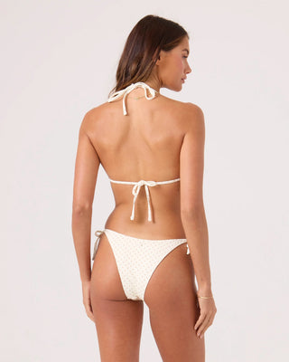 Roxy Women's Puka Dots Mini Tiki Triangle Bikini Top - Neutral Combo