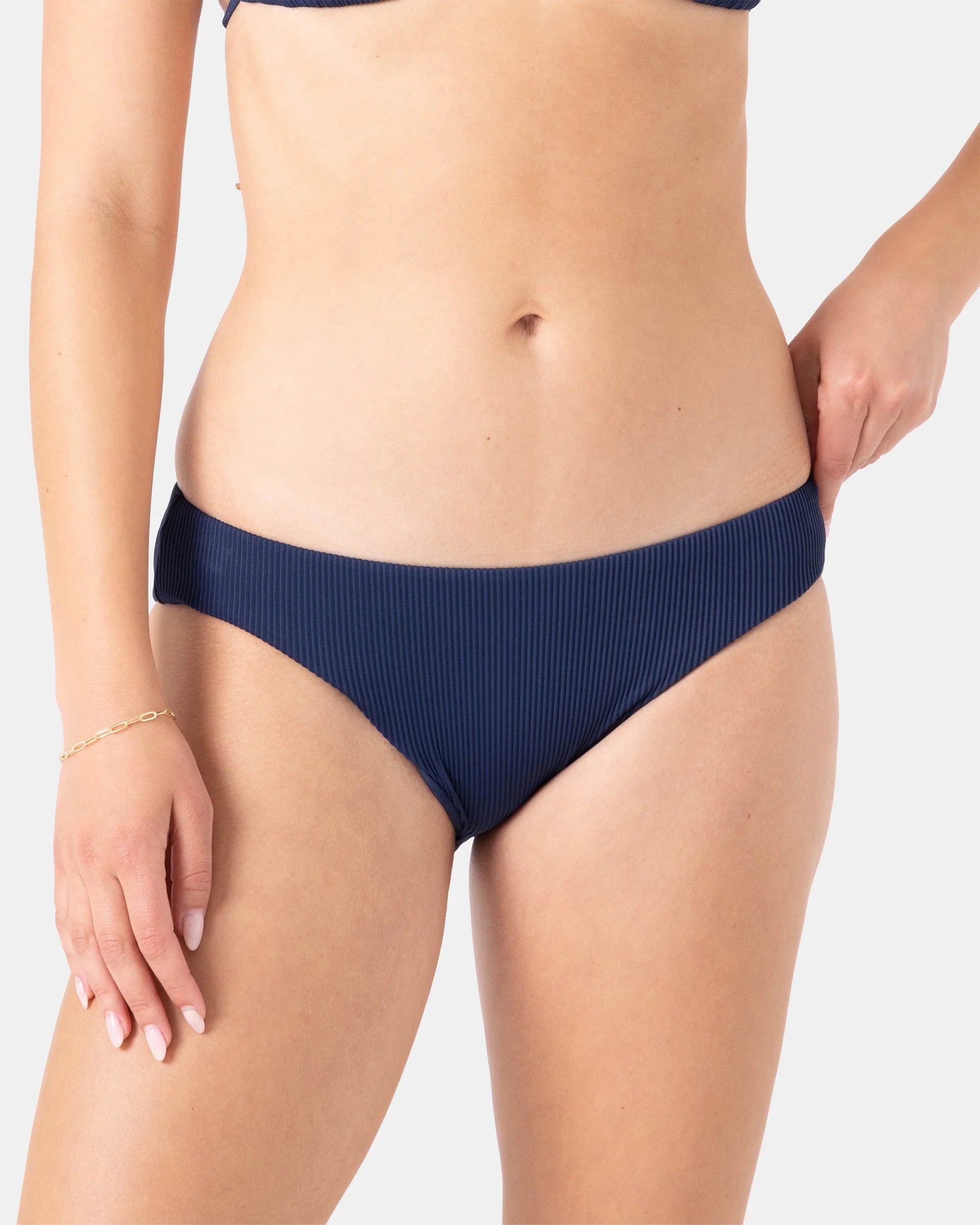Roxy Women's Rib Roxy Love Hipster Mod Bikini Bottom - Mood Indigo