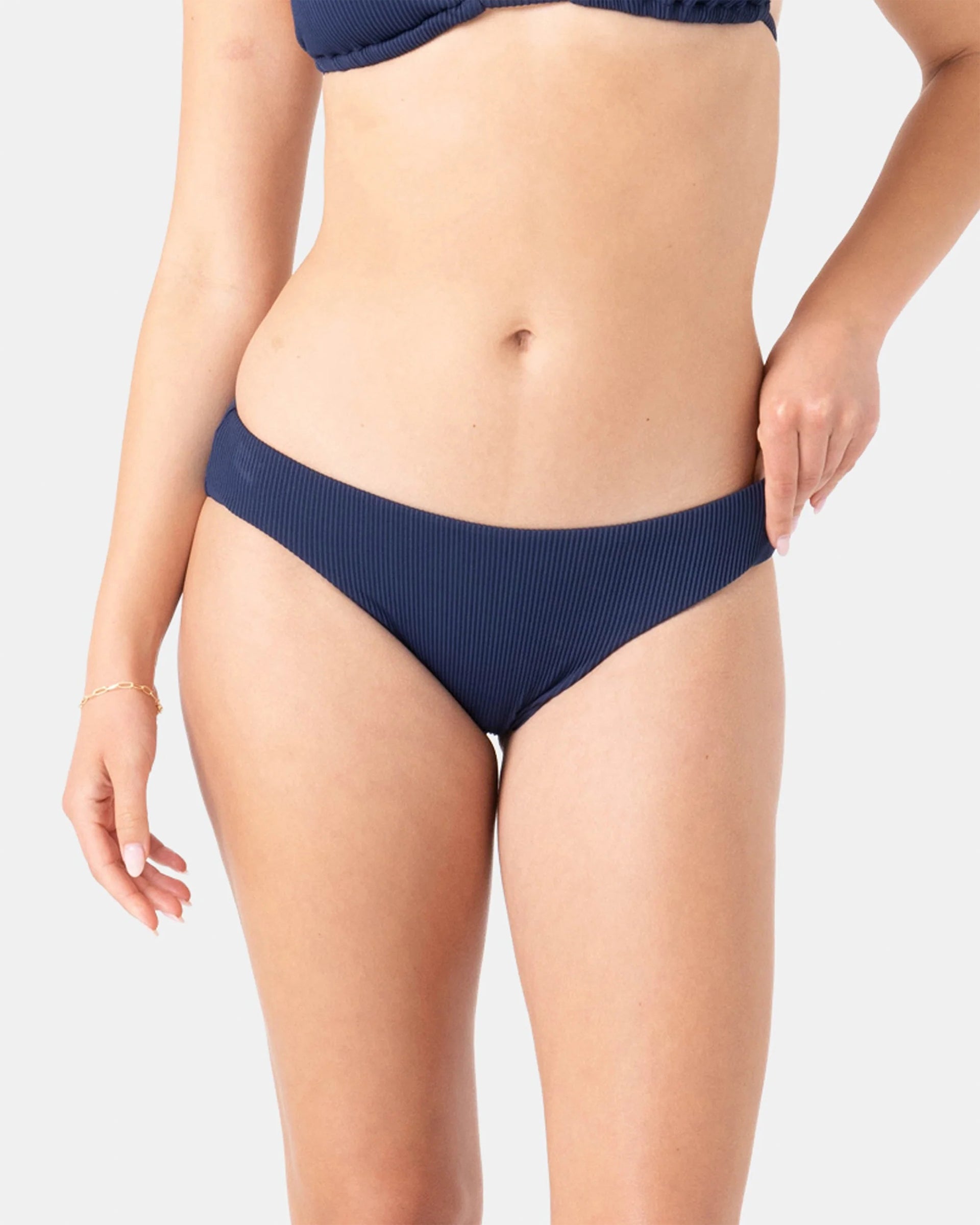 Roxy Women's Rib Roxy Love Hipster Mod Bikini Bottom - Mood Indigo