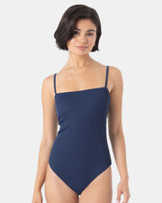 Roxy Women's Rib Roxy Love Bandeau One Piece Swimsuit - Mood Indigo