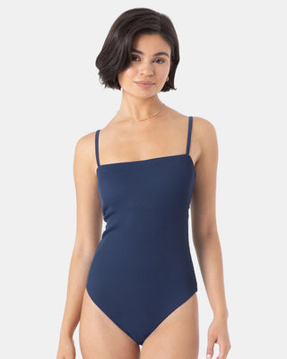 Roxy Women's Rib Roxy Love Bandeau One Piece Swimsuit - Mood Indigo
