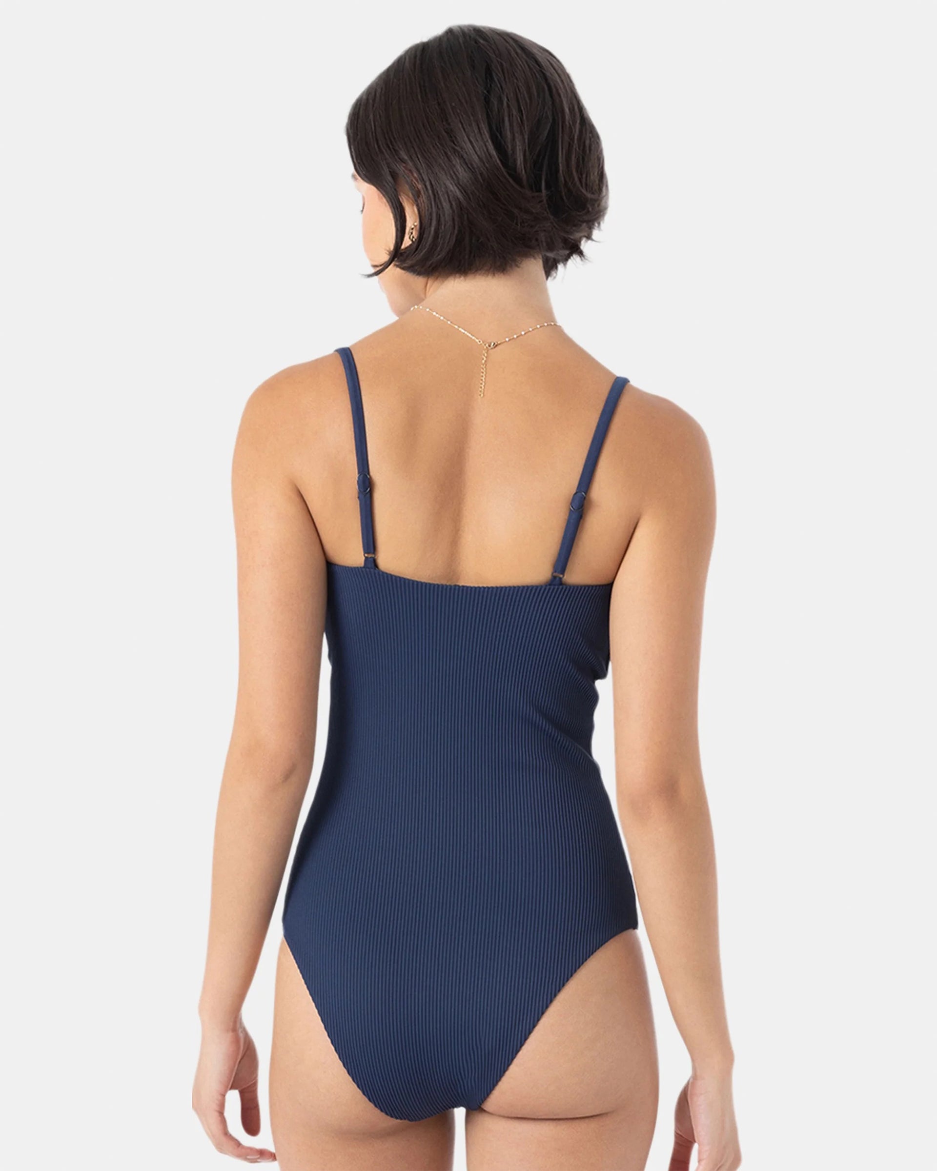 Roxy Women's Rib Roxy Love Bandeau One Piece Swimsuit - Mood Indigo