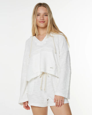 Roxy Women's Rich Coast Poncho - Snow White Solid
