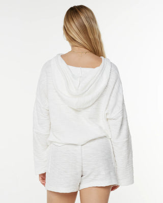 Roxy Women's Rich Coast Poncho - Snow White Solid