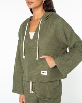 Roxy Women's Rich Coast Poncho - Four Leaf Clover Solid