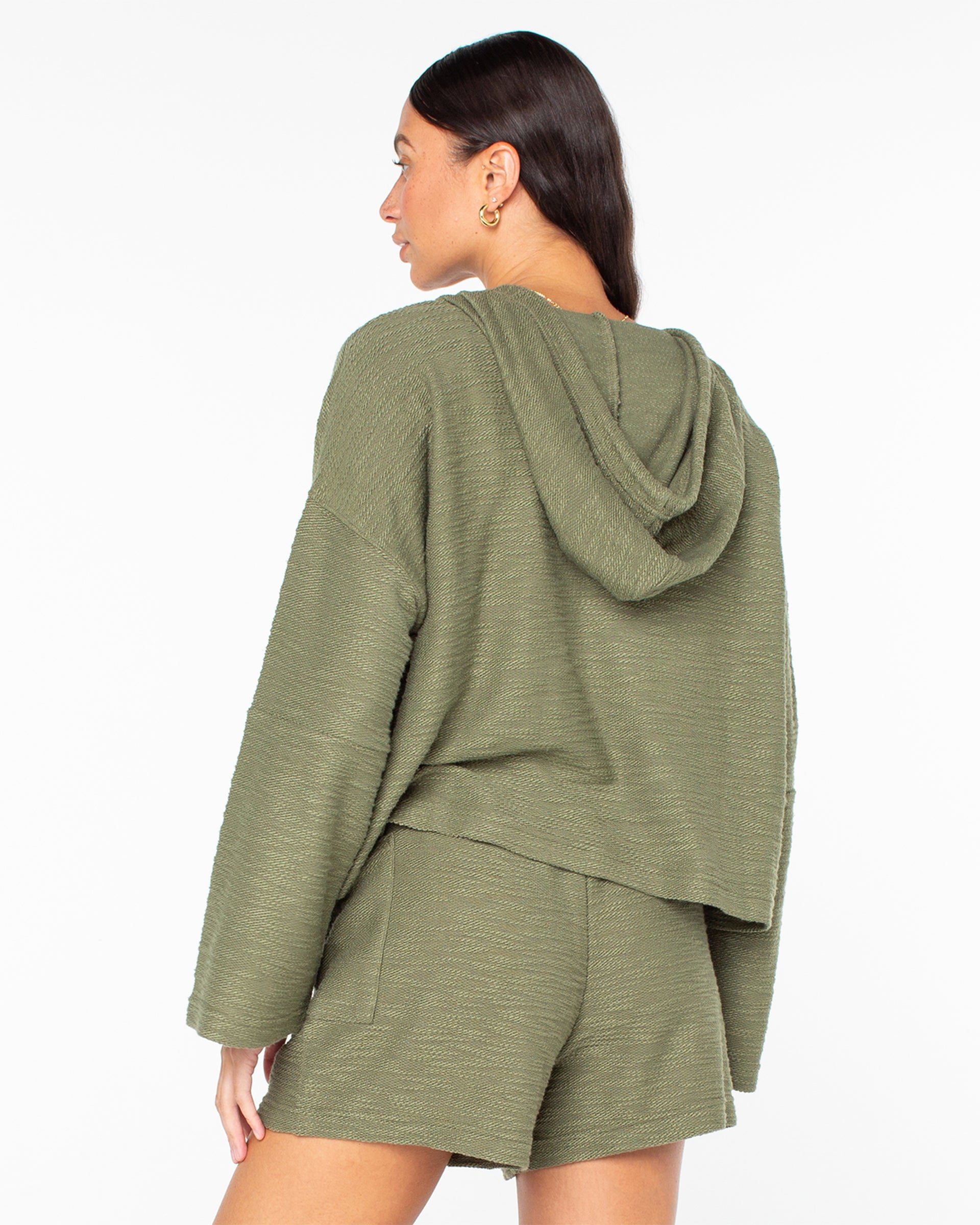 Roxy Women's Rich Coast Poncho - Four Leaf Clover Solid