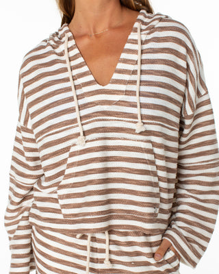 Roxy Women's Rich Coast Stripe Poncho - Brownie Freebird Stripe