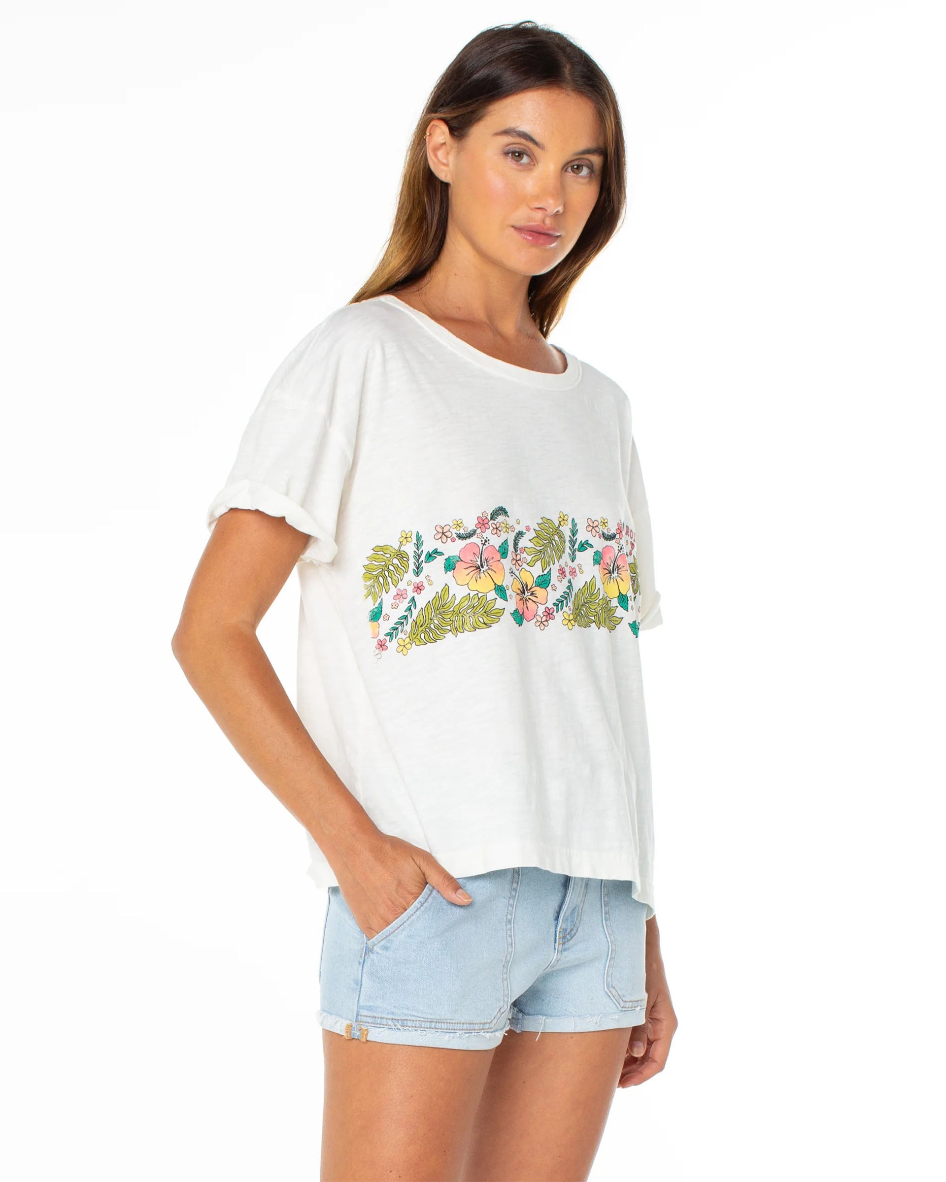 Roxy Women's Ride The Wave Top - Cloud Dancer