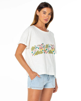 Roxy Women's Ride The Wave Top - Cloud Dancer