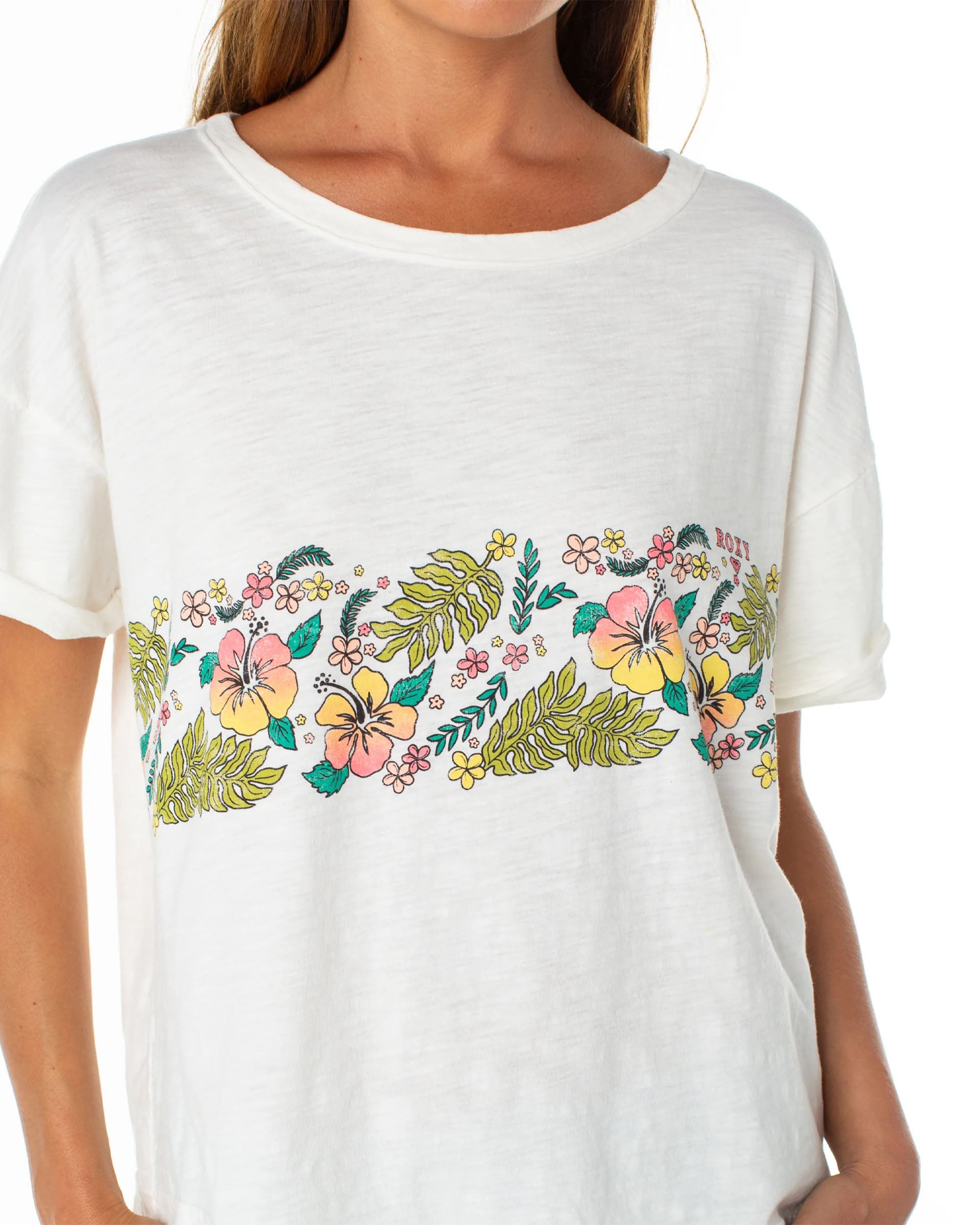 Roxy Women's Ride The Wave Top - Cloud Dancer