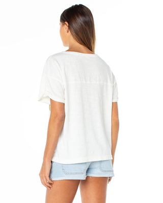 Roxy Women's Ride The Wave Top - Cloud Dancer
