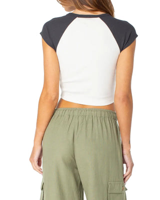 Roxy Women's Roxy Corp Crop T-Shirt - Phantom
