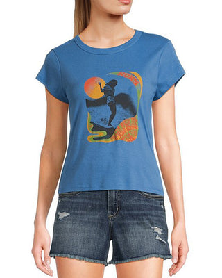 Roxy Women's Salt Soul 90's Baby Tee - Star Sapphire