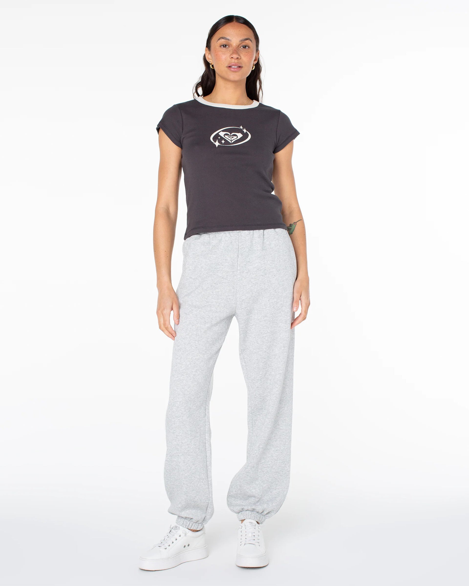 Roxy Women's Saturn Classic 90's Baby Tee - Phantom