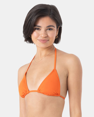 Roxy Women's SD Beach Classics Moderate Tiki Triangle Bikini Top - Red