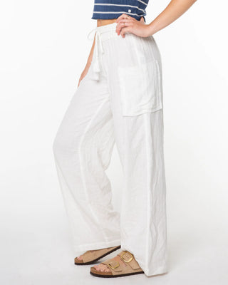 Roxy Women's Sea Goldie Pants - Snow White Solid