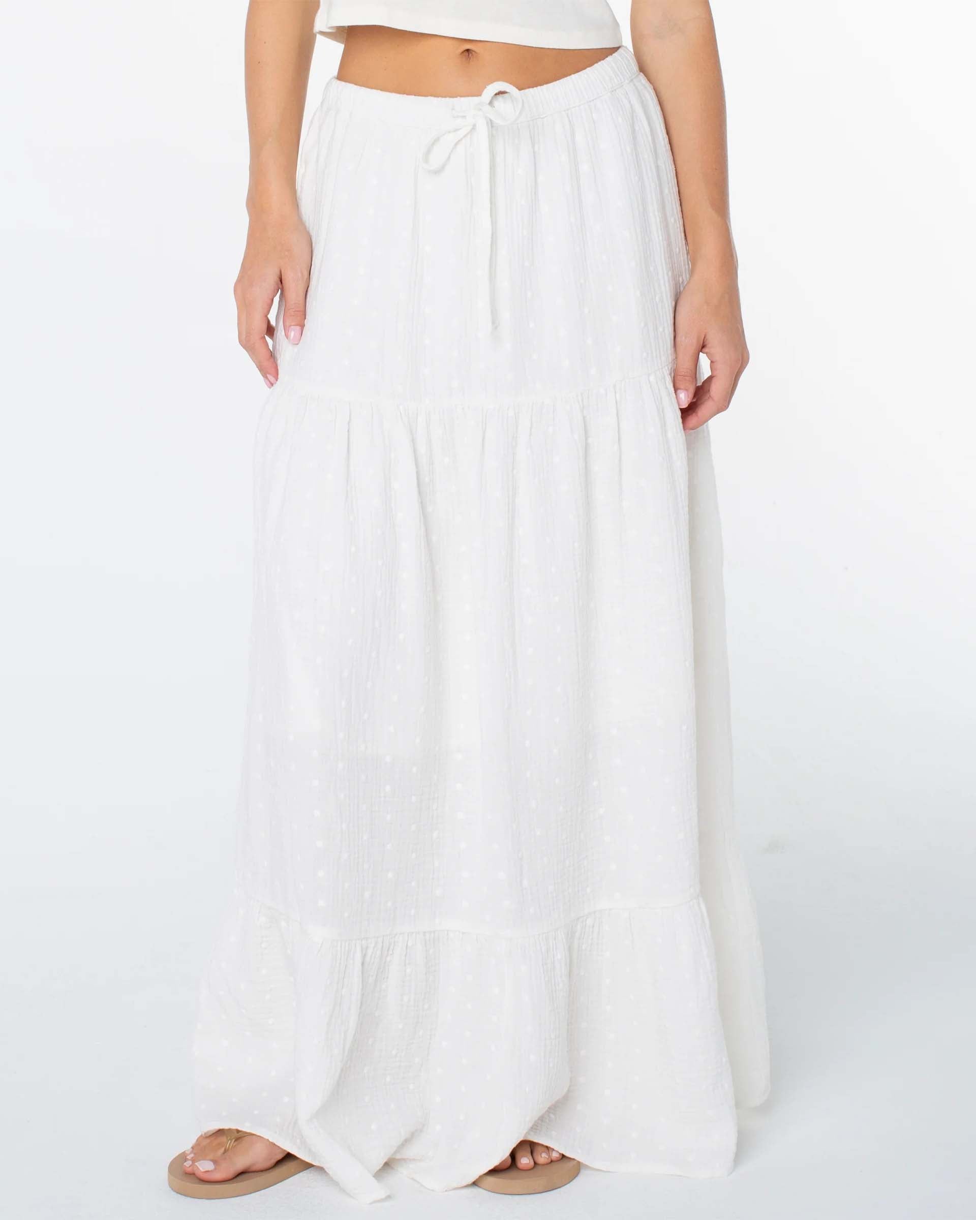 Roxy Women's Side Street Skirt - Cloud Dancer Solid