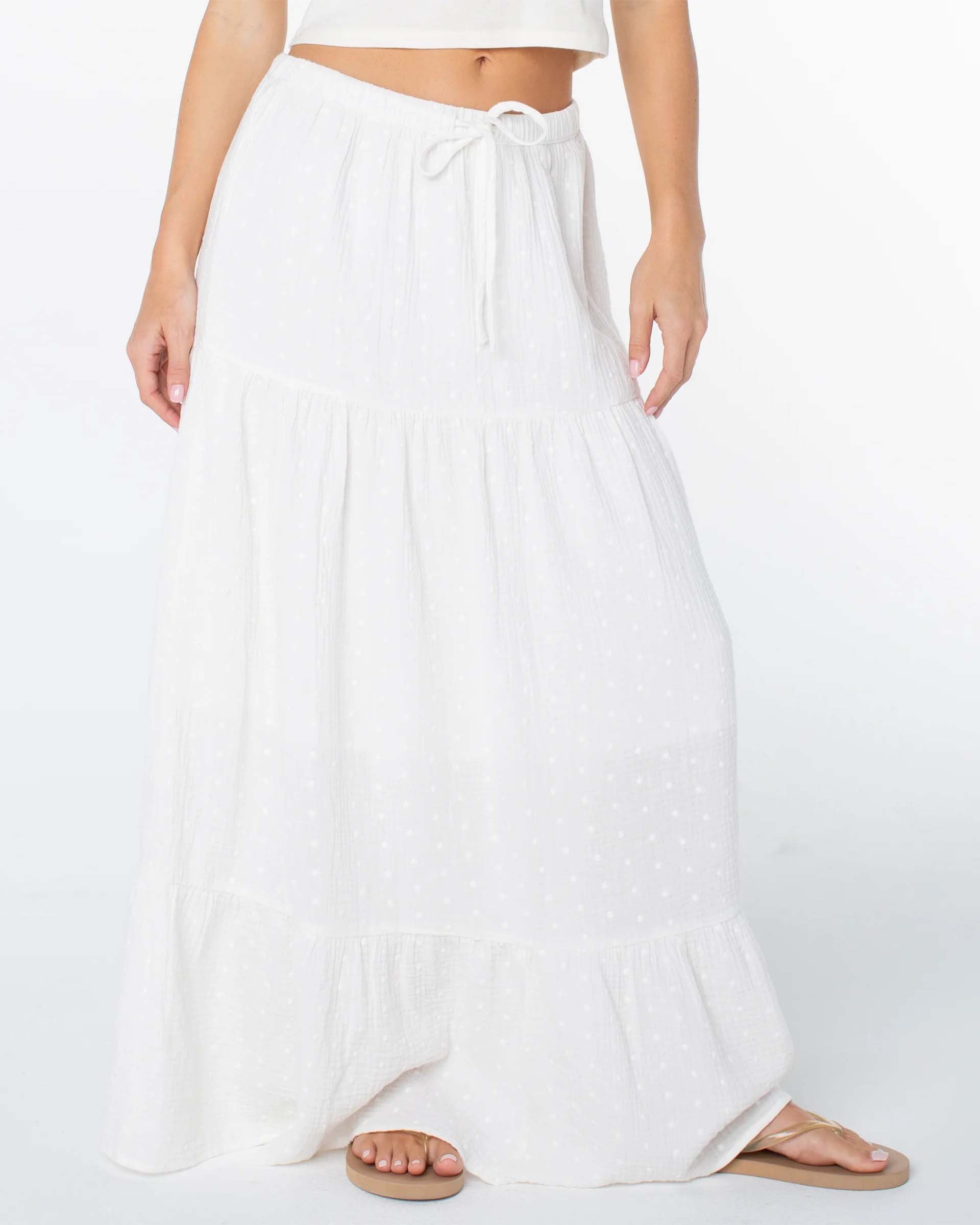 Roxy Women's Side Street Skirt - Cloud Dancer Solid