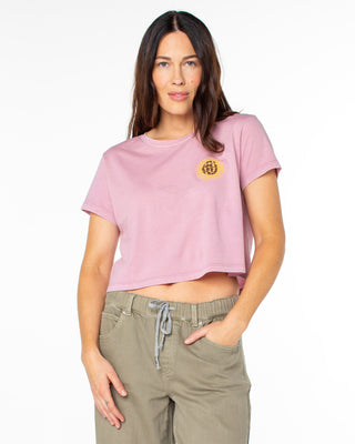 Roxy Women's Slow Dive Cropped Short Sleeve T-Shirt - Lilas Slow Dive