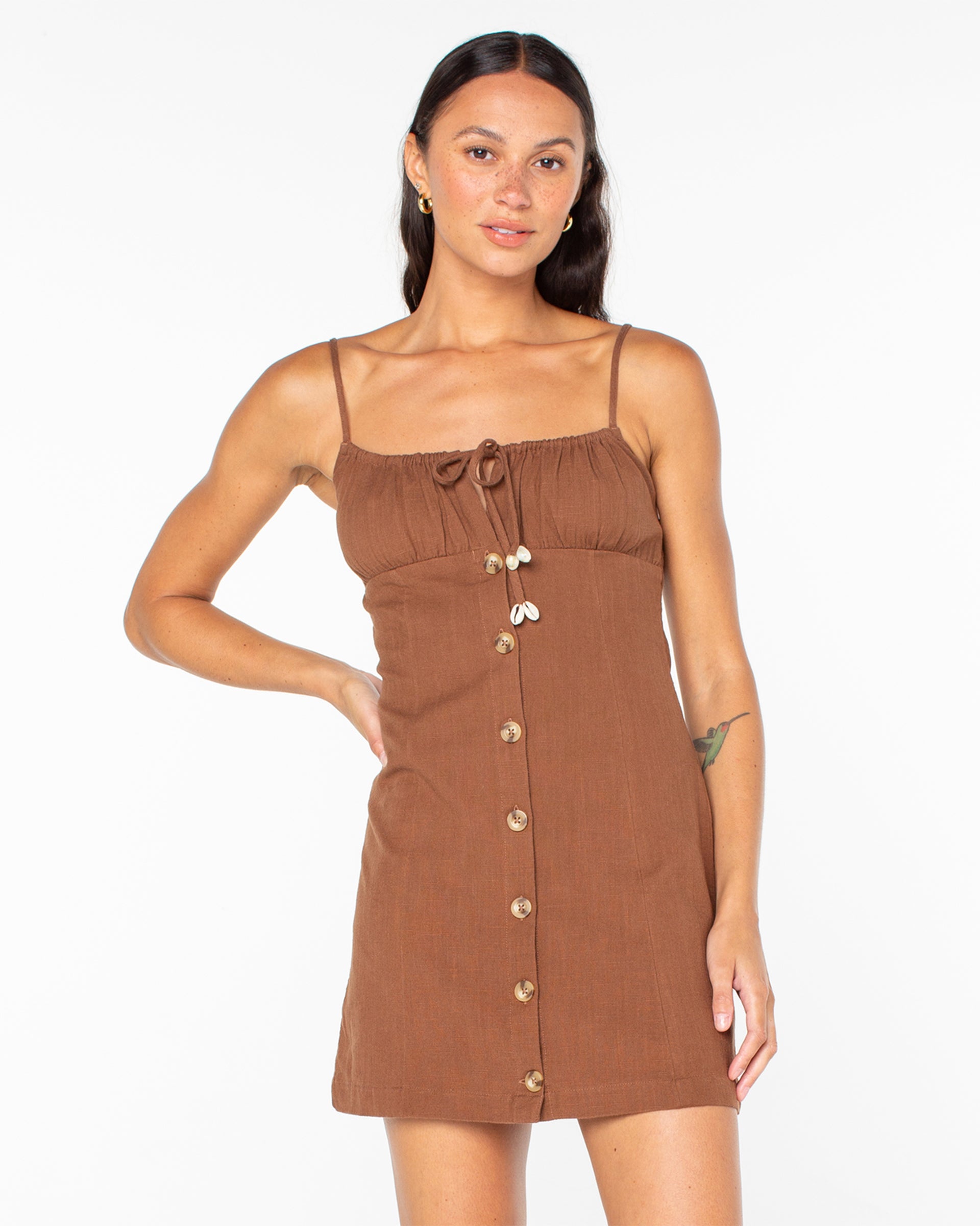 Roxy Women's Somewhere Sunny Dress - Brown