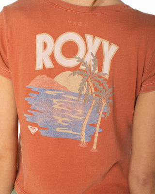 Roxy Women's Spanish Summer Cropped Baby Tee - Chutney
