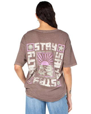 Roxy Women's Stay Salty GBFC T-Shirt - Tiramisu