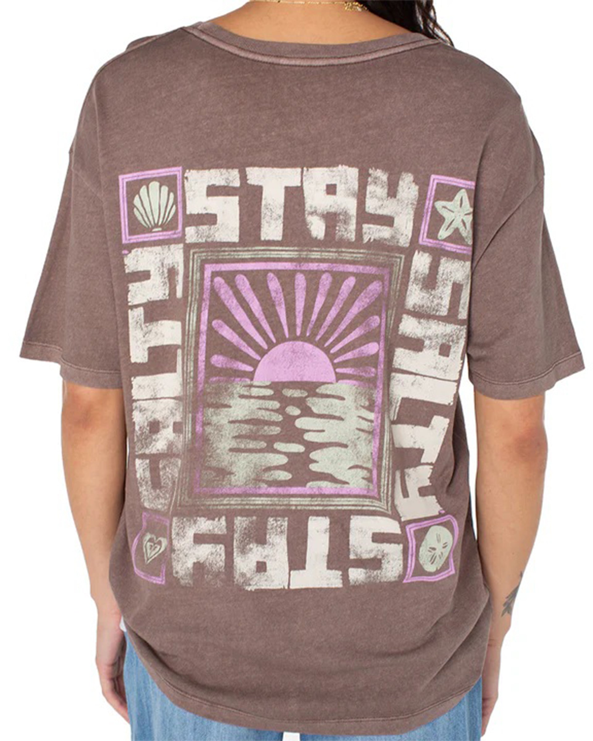 Roxy Women's Stay Salty GBFC T-Shirt - Tiramisu