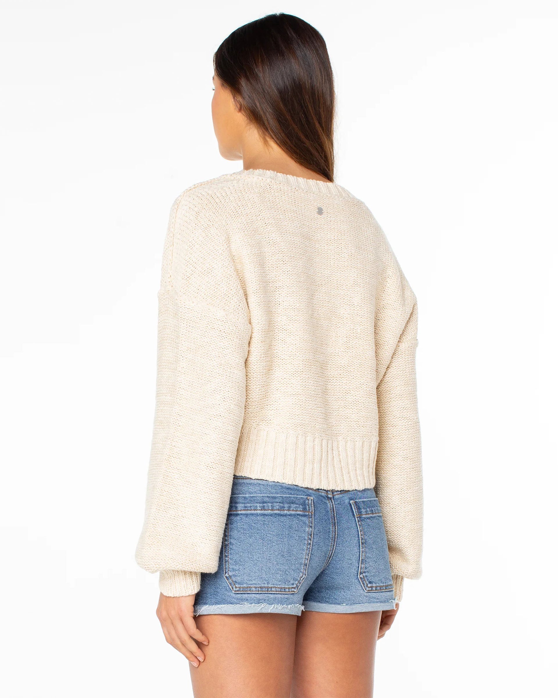 Roxy Women's Study Hall Sweater - Parchment Solid