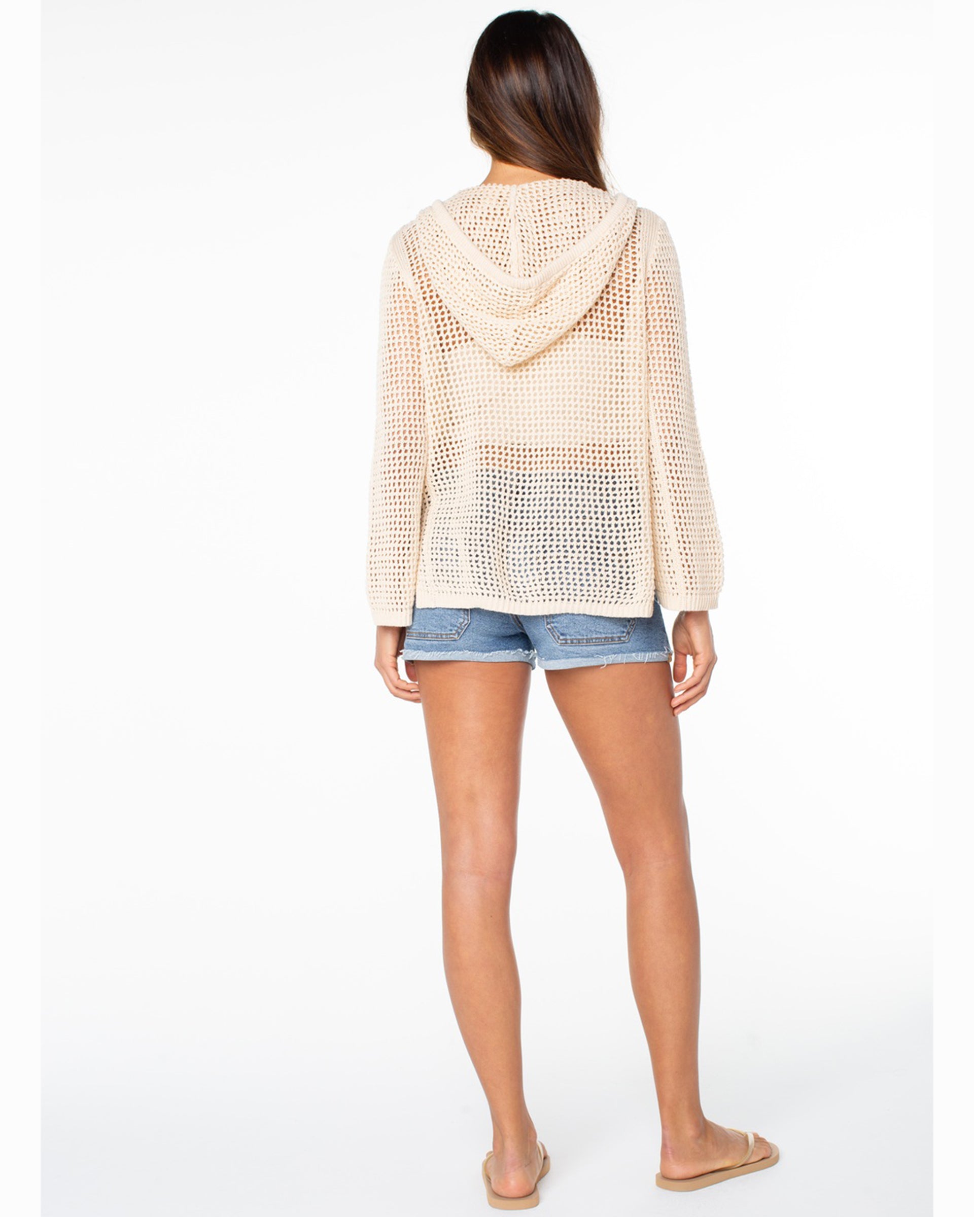 Roxy Women's Summer Nights Contrast Tunic - Parchment Solid