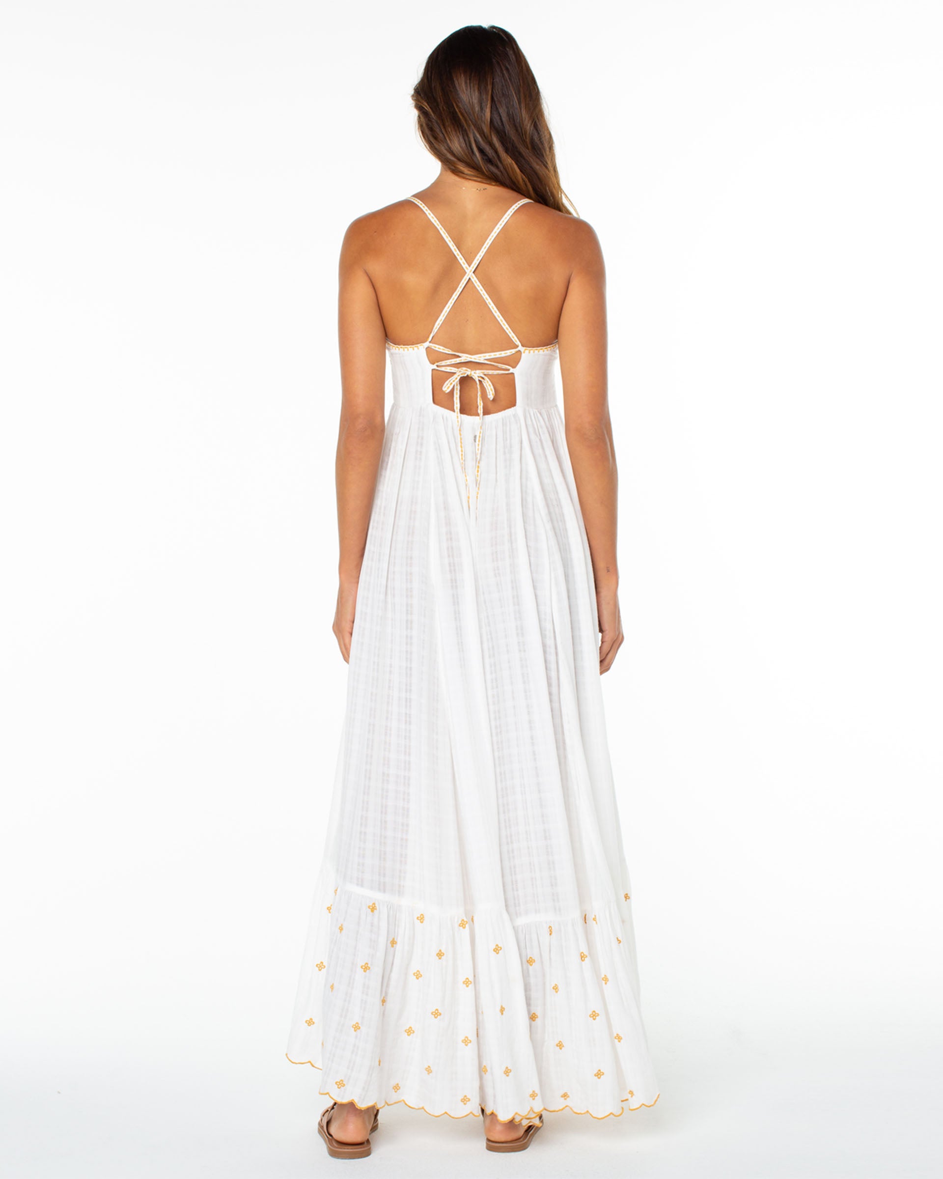 Roxy Women's Sunburst Maxi Dress - Cloud Dancer Solid