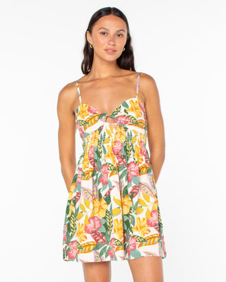 Roxy Women's Sunrise Vibes Linen Dress - Multi