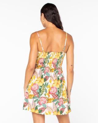 Roxy Women's Sunrise Vibes Linen Dress - Multi