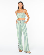 Roxy Women's Sunset Mist Top - Captains Blue Playa Stripe