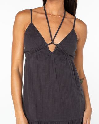 Roxy Women's Sunshine Crush Dress - Phantom Solid