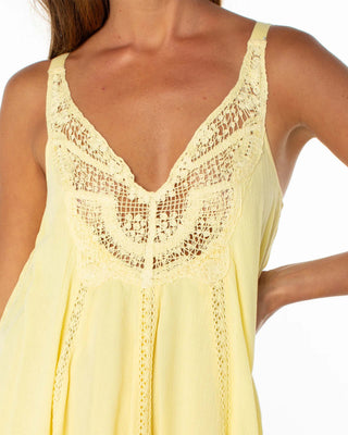 Roxy Women's Sunswept Mini Dress - Popcorn Solid