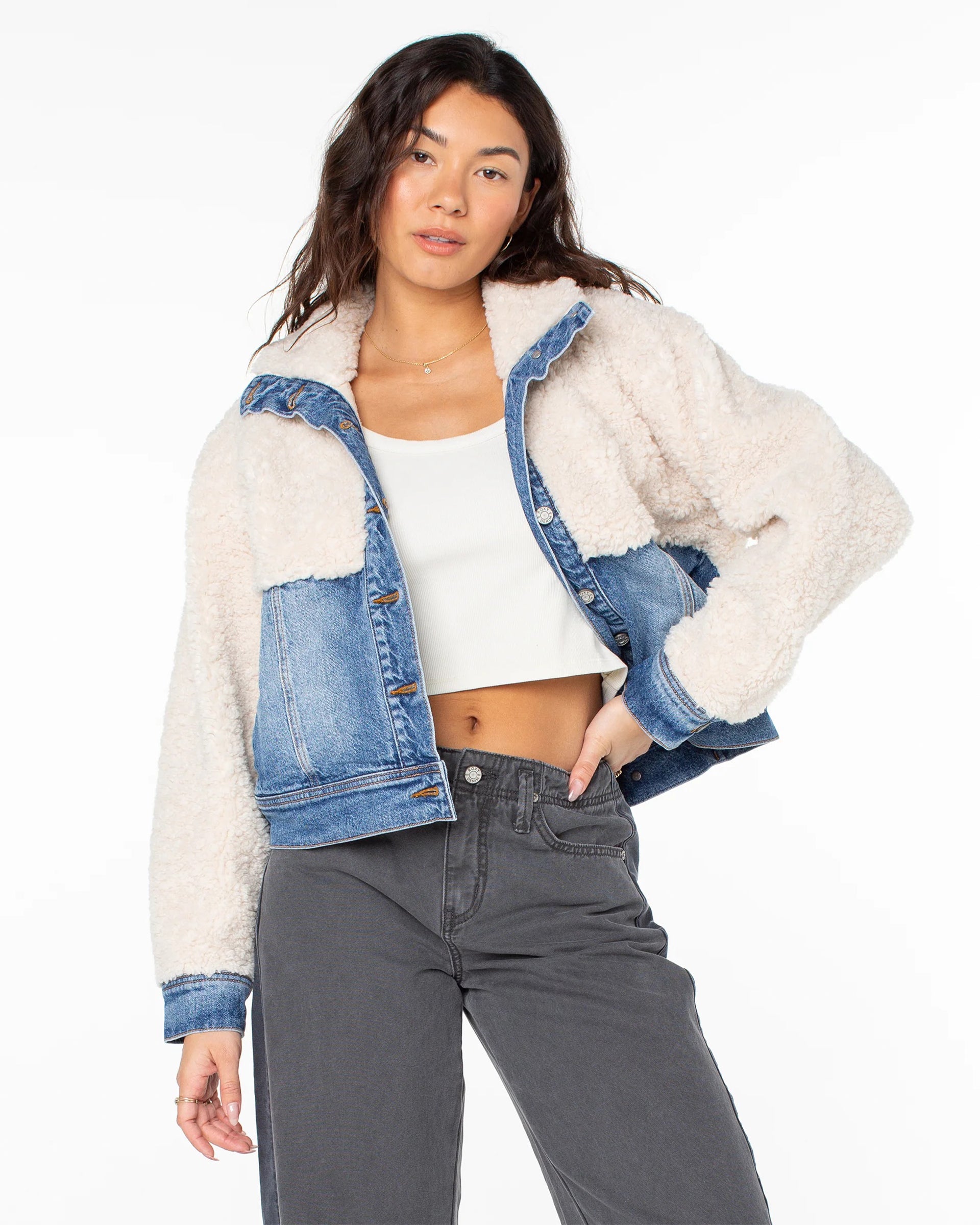 Roxy Women's Surf & Turf Denim Jacket - Parchment