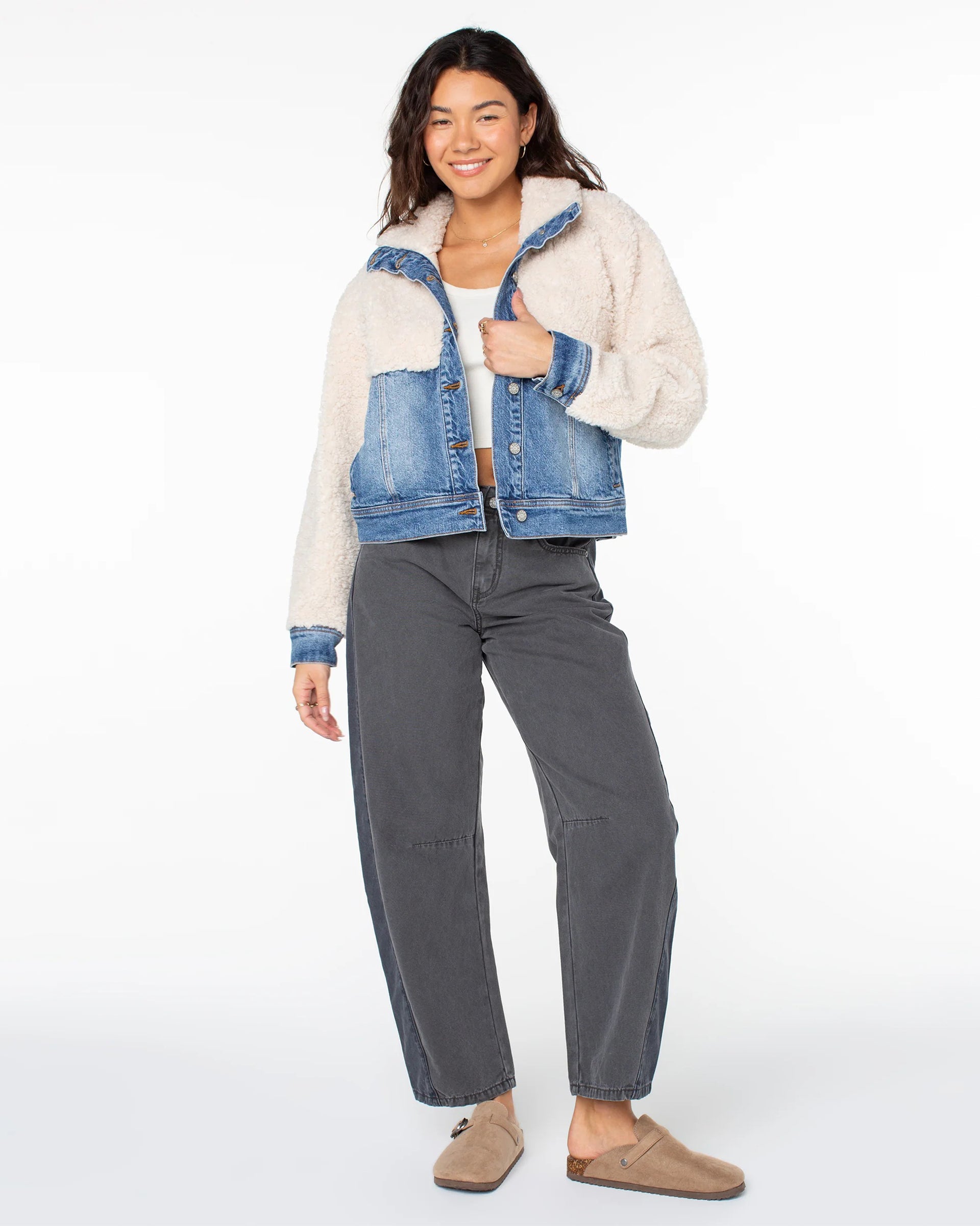 Roxy Women's Surf & Turf Denim Jacket - Parchment