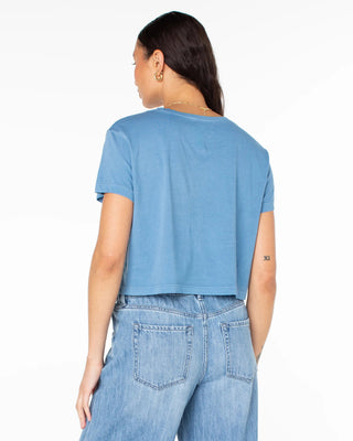 Roxy Women's Swell Day Cropped Boxy Tee - Captains Blue