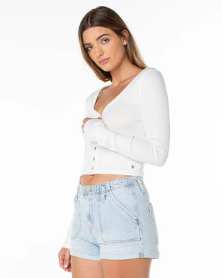 Roxy Women's Terrace L/S Top - Cloud Dancer Retro Stripe
