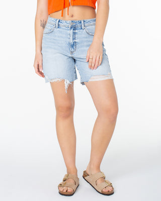Roxy Women's The Icon Short - Jeanius Denim Wash