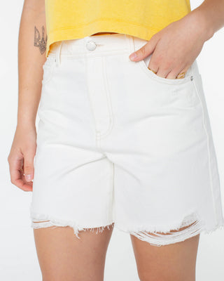 Roxy Women's The Icon Short - Snow White Vintage Denim