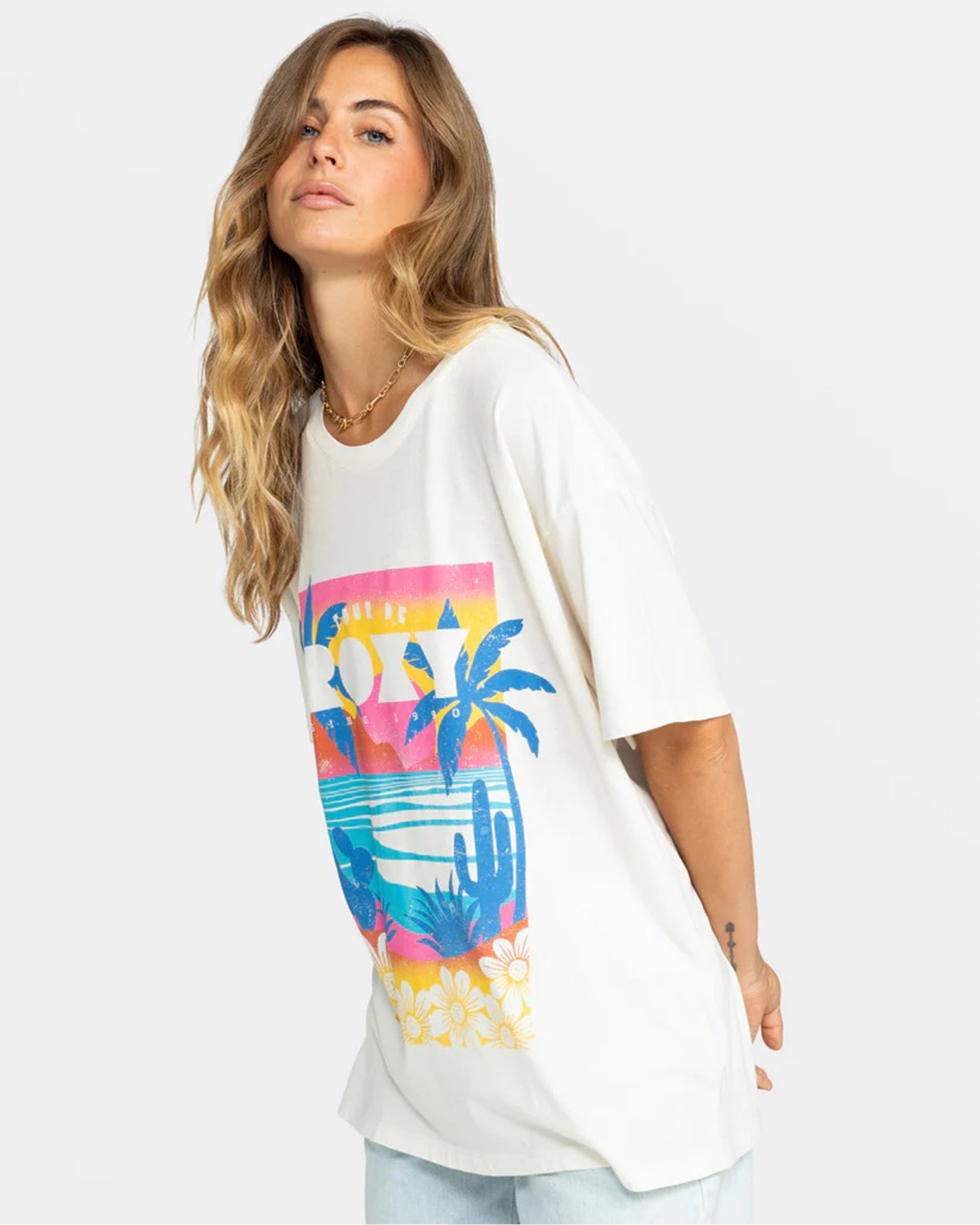 Roxy Women's Tour De Roxy Oversized S/S T-shirt