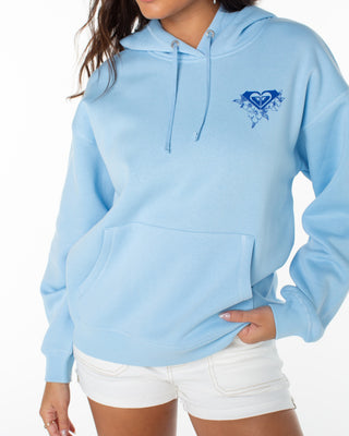 Roxy Women's Wailea Hoodie - Airy Blue Makine Waves
