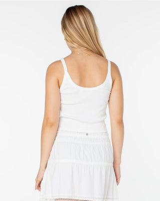 Roxy Women's Wanderlust Tank Top - Snow White Solid